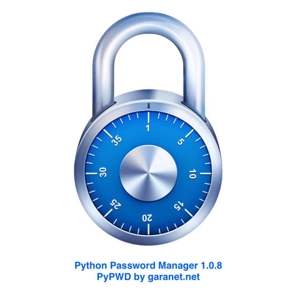 Python Password Manager ver. 1.0.8