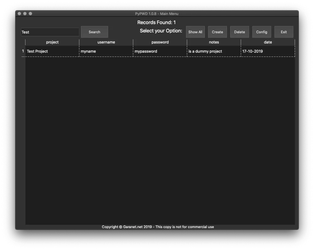 PyPWD garanet search_view_all